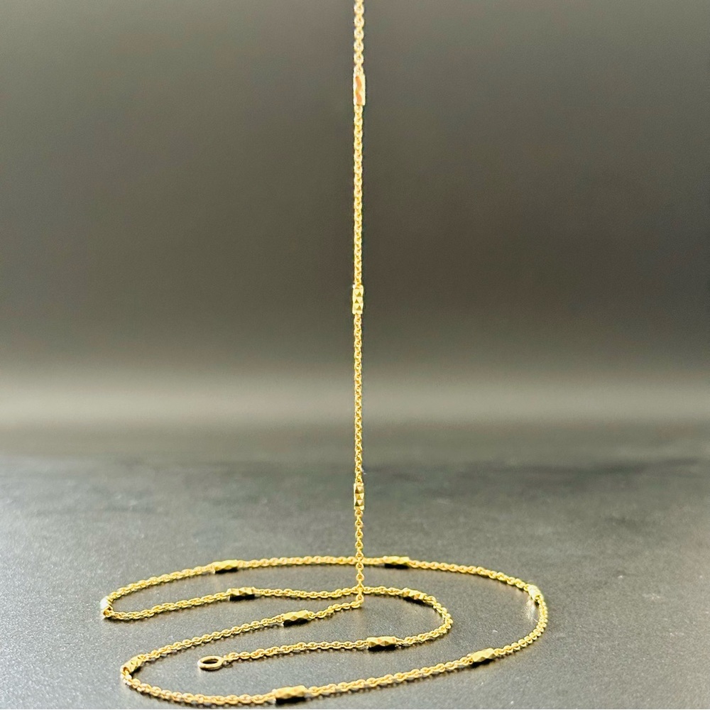 1mm.22” Solid 14k Yellow Gold Solid Forzentina Cy… - image 6